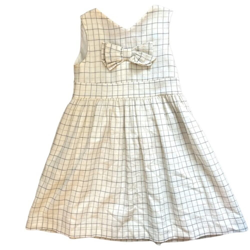 Mayoral of Spain Fancy Metallic Plaid Party Dress EUC Holliday Christmas